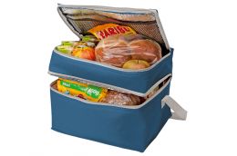 Double cooler bag with print