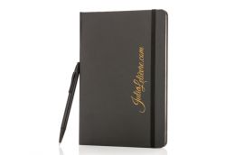 Hardcover A5 notebook with stylus pen