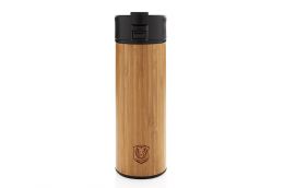 Vacuum bamboo coffee mug | 450 ml
