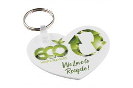 Heart-shaped recycled keychain