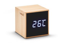 Square Bamboo Alarm Clock
