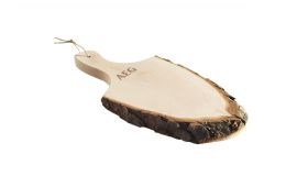 Chopping board with handle and bark