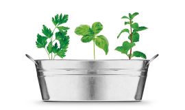 Planter with herb bags