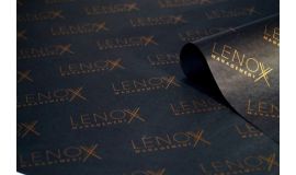 Tissue paper black with metallic print | 18 grs.
