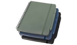 A5 Ocean-bound hard cover notebook with pen