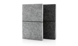 GRS certified recycled felt A5 softcover notebook