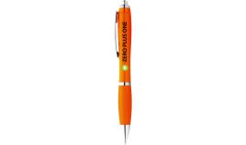 Nash ballpoint pen with coloured barrel and grip (black ink)