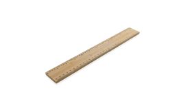 Timberson extra thick 30cm double sided bamboo ruler